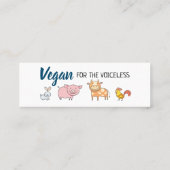 Vegan optie bedankt je restaurant outreach mini visitekaartje (Achterkant)