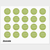 Vegan Organic Rustic Modern Calligraphy Sticker (Vel)