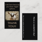 Vegan Outreach Bedankt kaarten Visitekaartje (Voorkant / Achterkant)
