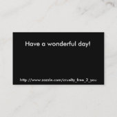 Vegan Outreach Bedankt kaarten Visitekaartje (Achterkant)