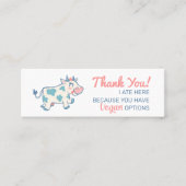 Vegan Outreach Bedankt Mini Visitekaartje (Voorkant)