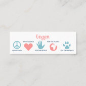 Vegan Outreach Bedankt Mini Visitekaartje (Achterkant)