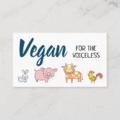 Vegan outreach bedankt visitekaartje (Achterkant)