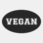 Vegan Ovale Sticker (Voorkant)