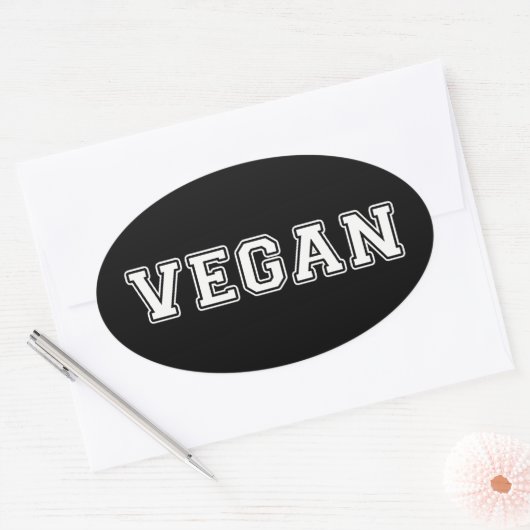 Vegan Ovale Sticker (Envelop)