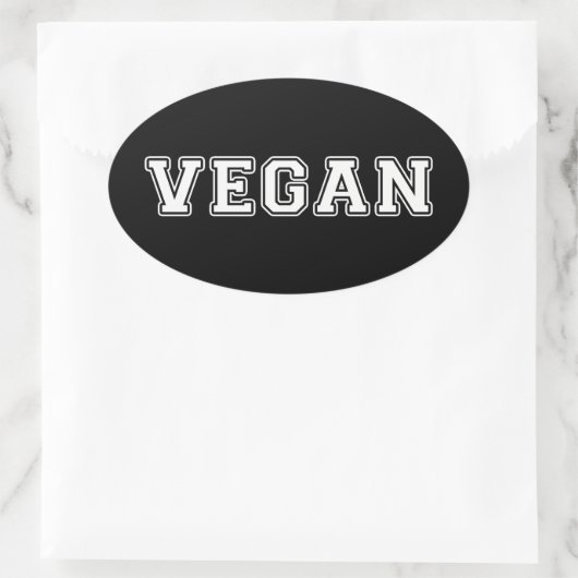 Vegan Ovale Sticker (Tas)