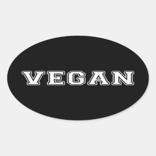 Vegan Ovale Sticker