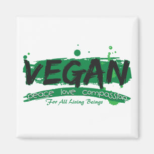 Vegan Peace Love Compassion Magneet