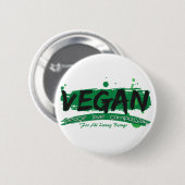 Vegan Peace Love Compassion Ronde Button 5,7 Cm (Voorkant /achterkant)