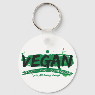 Vegan Peace Love Compassion Sleutelhanger