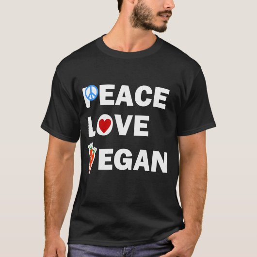 VEGAN PEACE LOVE T-SHIRT (Voorkant)