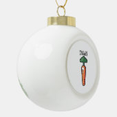 Vegan - Peace Love Veggies Keramische Bal Ornament (Links)