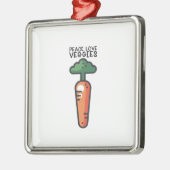 Vegan - Peace Love Veggies Metalen Ornament (Links)