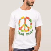 Vegan Peace Produce Pride T-shirt (Voorkant)