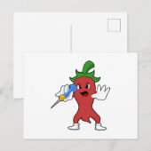 Vegan Pepper bij Darts met Dart.PNG Briefkaart (Voorkant / Achterkant)