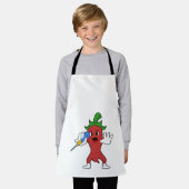 Vegan Pepper in Darts met Dart.PNG Schort (Gedragen)