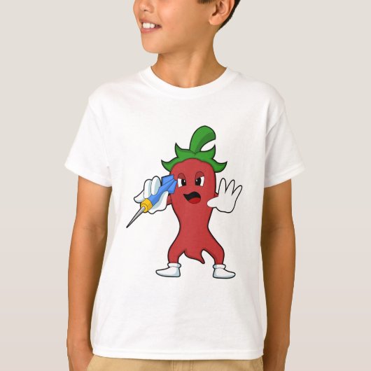 Vegan Pepper in Darts met Dart.PNG T-shirt (Voorkant)