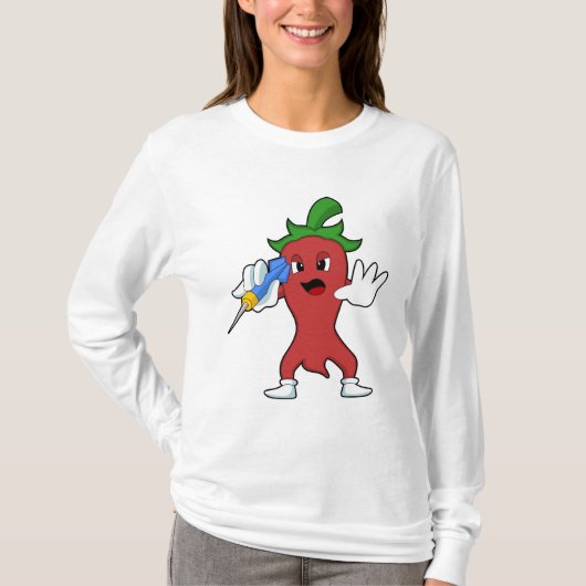 Vegan Pepper in Darts met Dart.PNG T-shirt (Voorkant)