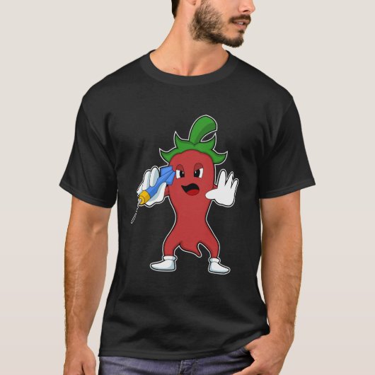 Vegan Pepper in Darts met Dart.PNG T-shirt (Voorkant)