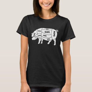 Vegan Pig Anti Animal Cruelty Eat Veggies not Anim T-shirt