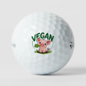 Vegan Piglet Golf Balls – Cute Animal-Friendly  Golfballen (Voorkant)