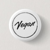 VEGAN Pin Badge Ronde Button 3,2 Cm (Voorkant)