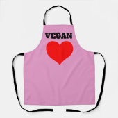 VEGAN PINK KITCHEN APRON SCHORT (Voorkant)