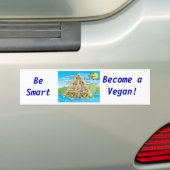 vegan-piramide-800x600, wees slim, word een Vegan! Bumpersticker (Op auto)