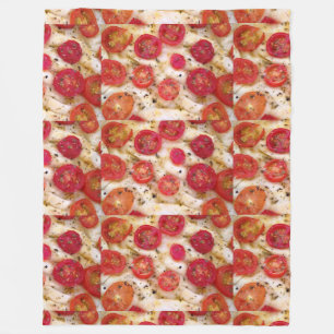 vegan pizza red white italian food deanket fleece deken