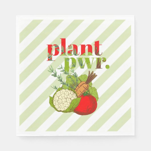 Vegan Plant Power Servet (Voorkant)