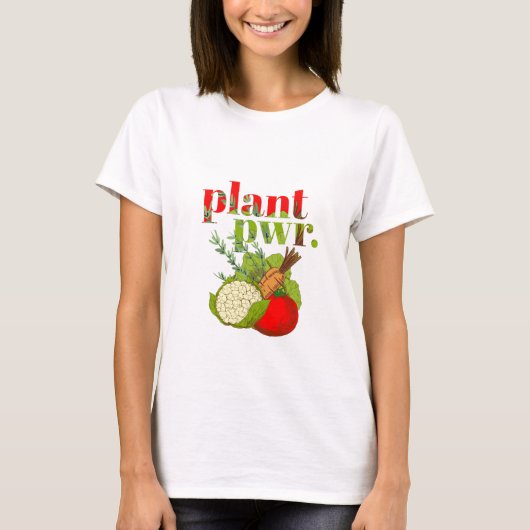 Vegan Plant Power T-shirt (Voorkant)