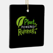 Vegan - Plant Powered Hardloper Keramisch Ornament (Rechts)