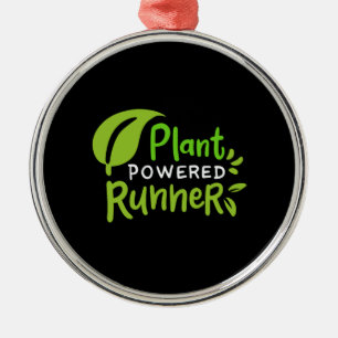 Vegan - Plant Powered Hardloper Metalen Ornament