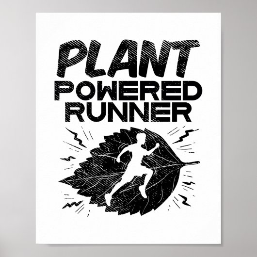 Vegan - Plant Powered Hardloper Poster (Voorkant)