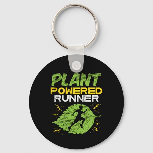 Vegan - Plant Powered Hardloper Sleutelhanger (Voorkant)