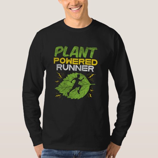Vegan - Plant Powered Hardloper T-shirt (Voorkant)