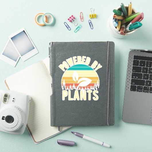 Vegan Plant Powered Retro Sticker (iPad Cover)
