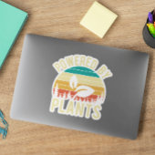 Vegan Plant Powered Retro Sticker