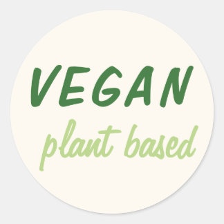 Vegan plantaardig voedsel label sticker