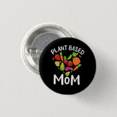 Vegan - Plantaardige Moeder Ronde Button 3,2 Cm (Voorkant /achterkant)