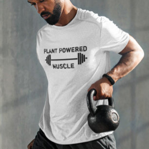 Vegan Plantengebaseerde Spiergewichten Vegetarisch T-shirt
