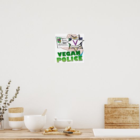 Vegan Police Poster (Keuken)