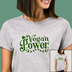 Vegan Power - aan Lichtgrijs T-shirt