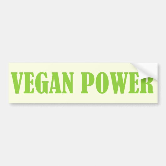 VEGAN POWER-bumpersticker Bumpersticker (Voorkant)