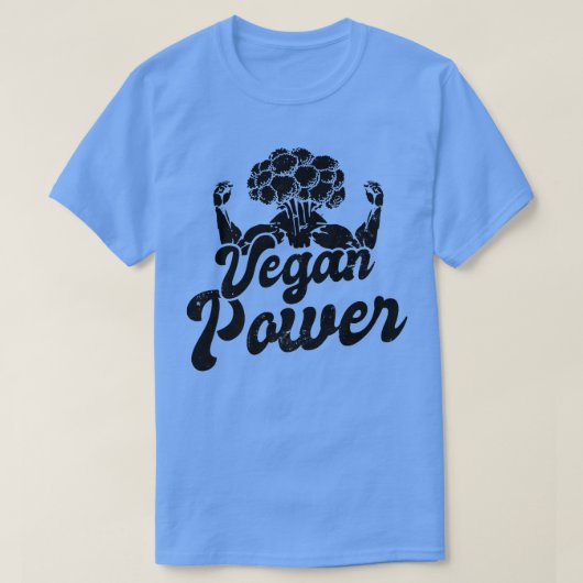 Vegan Power Design Vegetarian Workout T-shirt (Design voorkant)