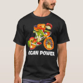 Vegan Power Funny Veggie Racing Cyclist Vegetarian T-shirt (Voorkant)