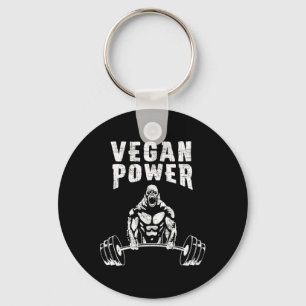 Vegan Power Gorilla Bodybuilding Gym Workout Desig Sleutelhanger