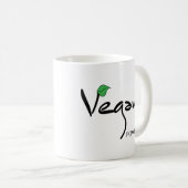 Vegan Power met Green Leaf Cool Koffiemok (Voorkant rechts)