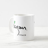 Vegan Power met Green Leaf Cool Koffiemok (Voorkant links)