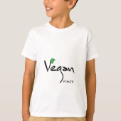 Vegan Power met Green Leaf Cool T-shirt (Voorkant)